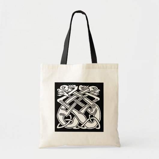 Celtic square pattern - black and white トートバッグ (正面)