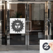 Celtic Sun Knot — Haunted Ink Solar Emblem ウィンドウサイン (オフィスドア)