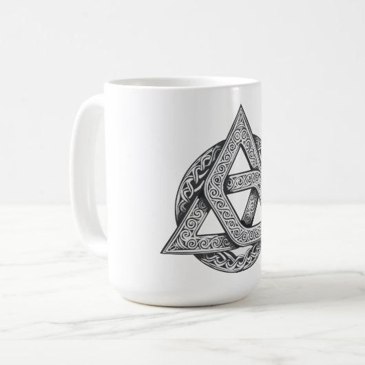 Celtic symbol, trinity knot コーヒーマグカップ (正面左)