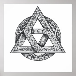 Celtic symbol, trinity knot ポスター