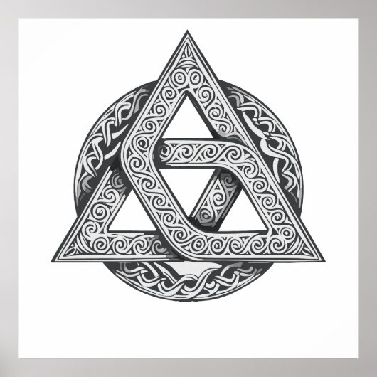 Celtic symbol, trinity knot ポスター (正面)