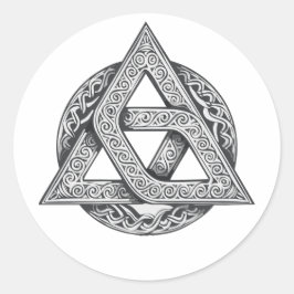 Celtic symbol, trinity knot ラウンドシール