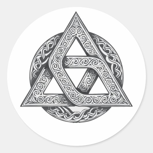 Celtic symbol, trinity knot ラウンドシール (正面)