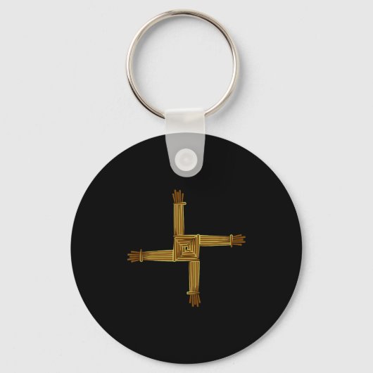 Celtic Symbols Brigid's Cross Celtic Knot Irish Sy キーホルダー (正面)
