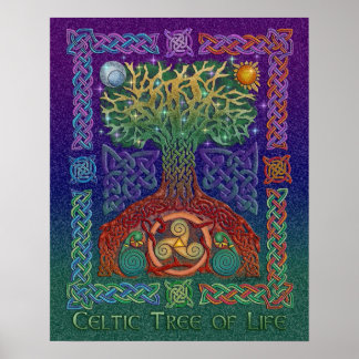 Celtic Tree of Lifeポスタープリント ポスター
