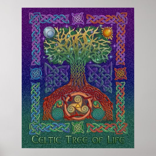Celtic Tree of Lifeポスタープリント ポスター (正面)