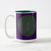 Celtic Tree of Life Custom Name ツートーンマグカップ (左)