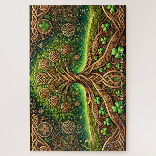 Celtic Tree of Life, Intricate Knotwork Irish ジグソーパズル (縦)