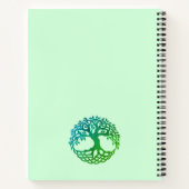 Celtic Tree of Life Spiral Notebook （緑 – 青） ノートブック (裏面)