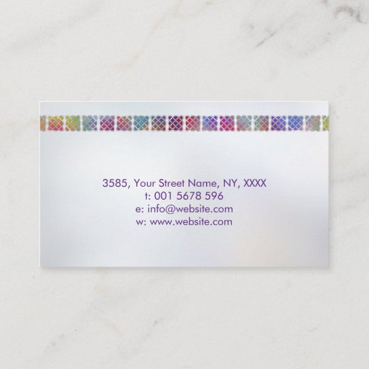 Celtic Tree of life - Yggdrasil – 真珠と色 名刺 (裏面)