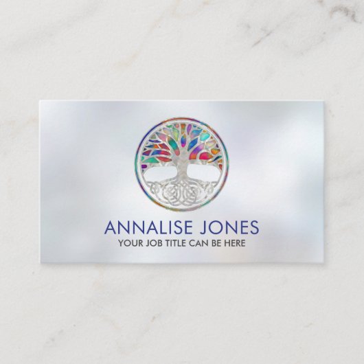 Celtic Tree of life - Yggdrasil – 真珠と色 名刺 (正面)