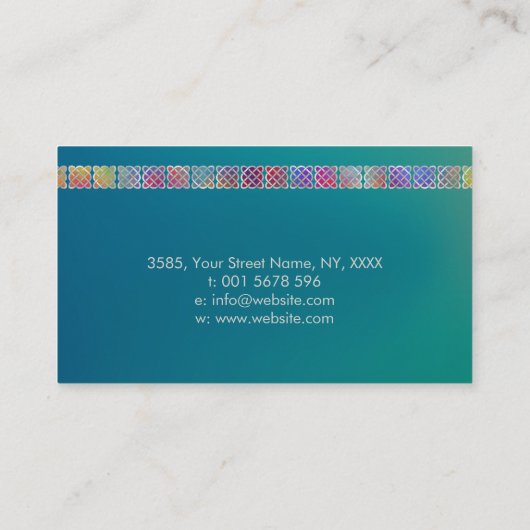 Celtic Tree of life - Yggdrasil – 真珠と色 名刺 (裏面)