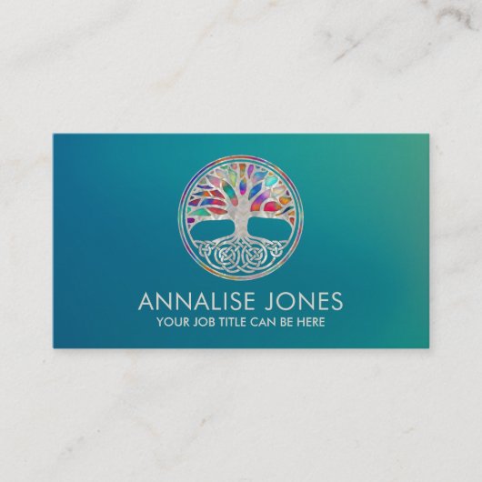 Celtic Tree of life - Yggdrasil – 真珠と色 名刺 (正面)