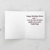 Celtic Tribal Aries Birthday Card カード (内部)