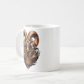 Celtic Tribal Aries Zodiac Mug – LaLi Designs コーヒーマグカップ (正面左)
