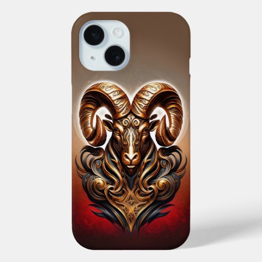 Celtic Tribal Aries Zodiac Phone Case  Case-Mate iPhoneケース (裏面)