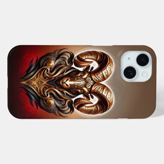 Celtic Tribal Aries Zodiac Phone Case  Case-Mate iPhoneケース (裏面 (横))