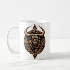 Celtic Tribal Taurus Zodiac Mug コーヒーマグカップ