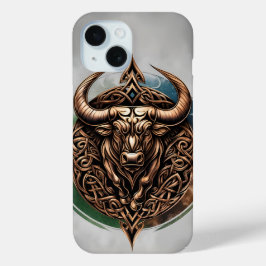Celtic Tribal Taurus Zodiac Phone Case iPhone 15ケース