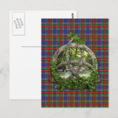 Celtic Trinity Knot And Clan MacBeth Tartan ポストカード (正面/裏面)
