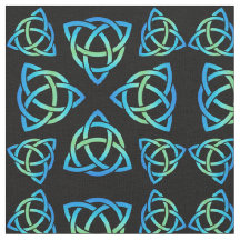 Celtic Triquetra Pattern BluesとGreen on Black
