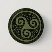 Celtic TriskeleまたはTriskelion Button 缶バッジ (正面)
