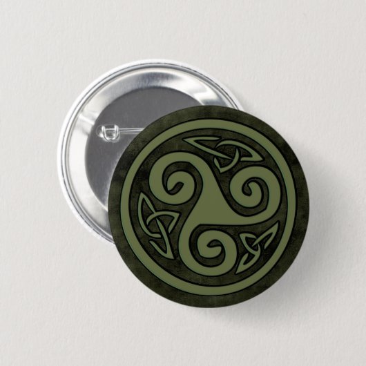 Celtic TriskeleまたはTriskelion Button 缶バッジ (正面&裏面)