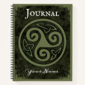 Celtic TriskeleまたはTriskelion Notebook Journal ノートブック (正面)