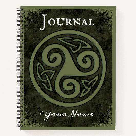 Celtic TriskeleまたはTriskelion Notebook Journal ノートブック (正面)