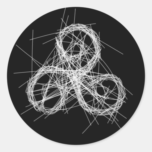 Celtic triskele – トリプルスパイラルシンボル。 ラウンドシール (正面)