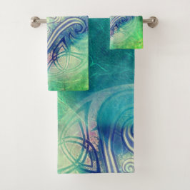 Celtic Triskele Handtücher und Waschlappen バスタオルセット