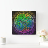 Celtic Triskele Uhr スクエア壁時計 (ホーム)