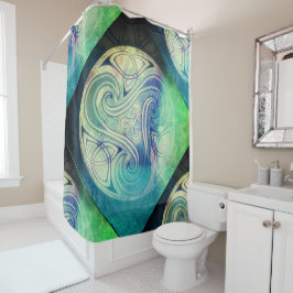 Celtic Triskele Vorhang シャワーカーテン