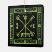 Celtic Vegvisir Ornament (Square) セラミックオーナメント (左)
