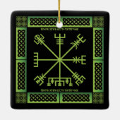 Celtic Vegvisir Ornament (Square) セラミックオーナメント (裏面)