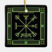 Celtic Vegvisir Ornament (Square) セラミックオーナメント (正面)