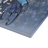 Celtic Winter Moon Fairy Blue Snowflakes Fantasy カッティングボード (角)