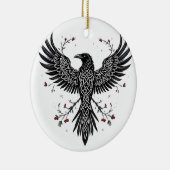 Celtic Winter Raven Christmas Ornament セラミックオーナメント (右)