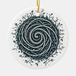 Celtic Winter Spiral Christmas Ornament セラミックオーナメント