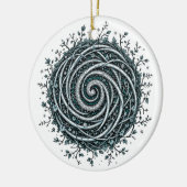 Celtic Winter Spiral Christmas Ornament セラミックオーナメント (左)