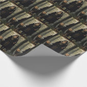 Celtic WizardとWolf Canvas Print ラッピングペーパー (角)