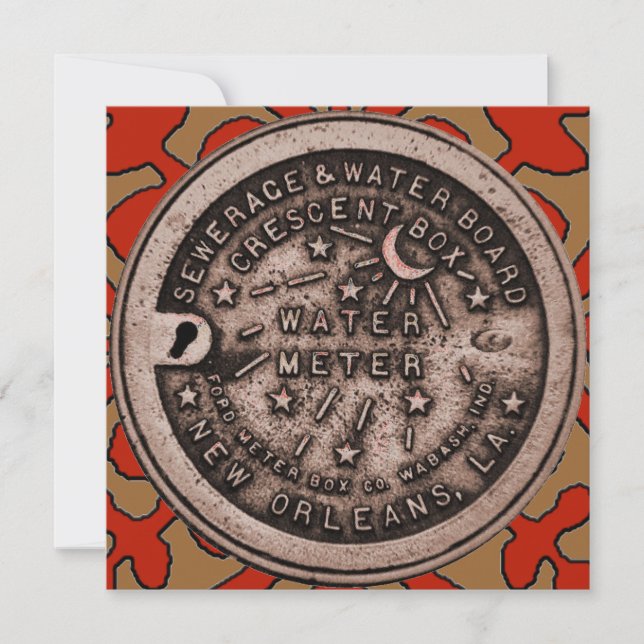 CelticTile赤、水道メータカバー (正面)