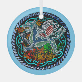 Céltique dragon ガラスオーナメント