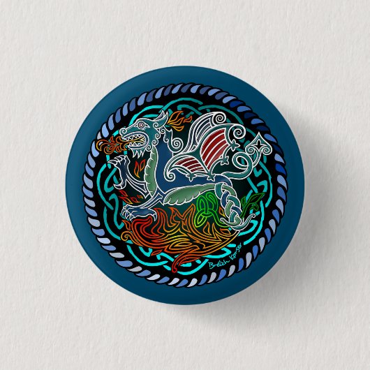 Céltique dragon 缶バッジ (正面)