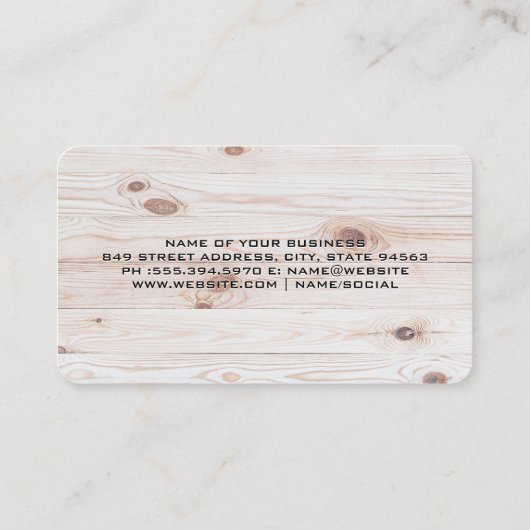 Cement Trucks | Wood Metal | Construction Builders 名刺 (裏面)