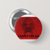 cementhead logo1 缶バッジ (正面&裏面)