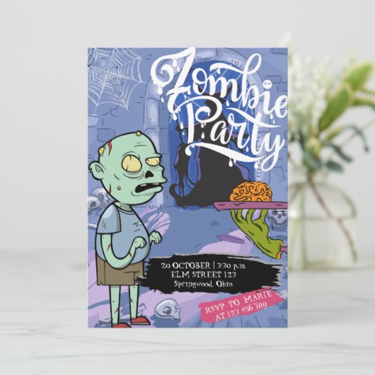 Cena de Halloween Fiesta zombie 招待状 (スタンド正面)