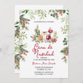 Cena De Navidad Christmas Cocktails Holiday Party 招待状 (正面/裏面)