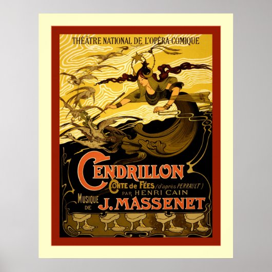 Cendrillon~ヴィンテージフランスのシアター広告ズ ポスター (正面)