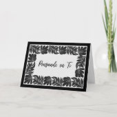 Cenefa Floral Pensando en Ti – Tarjeta カード (正面)